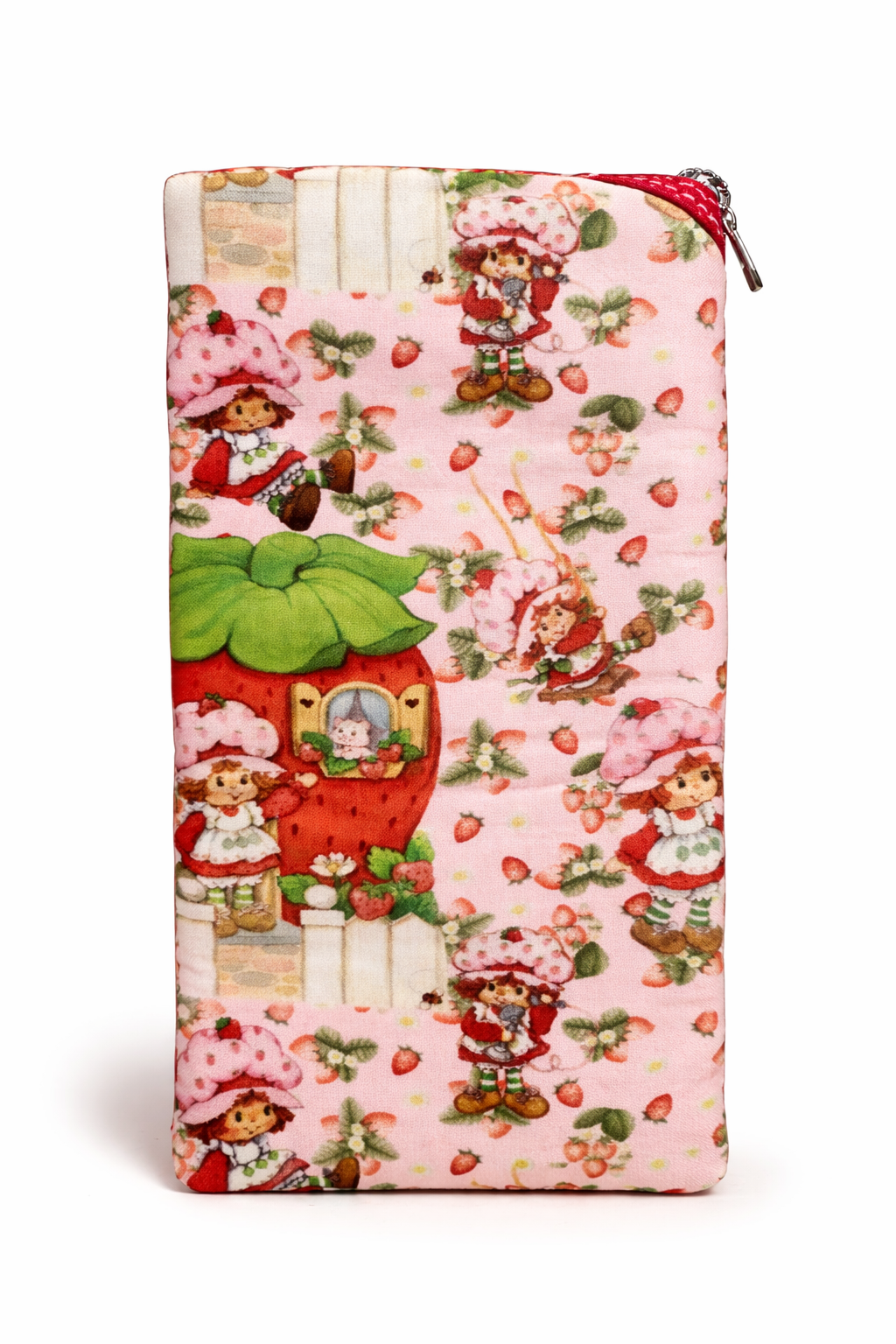 Strawberry Girl Diagonal Zippered Pouch for E-Readers, Tablets, iPads, Sunglasses