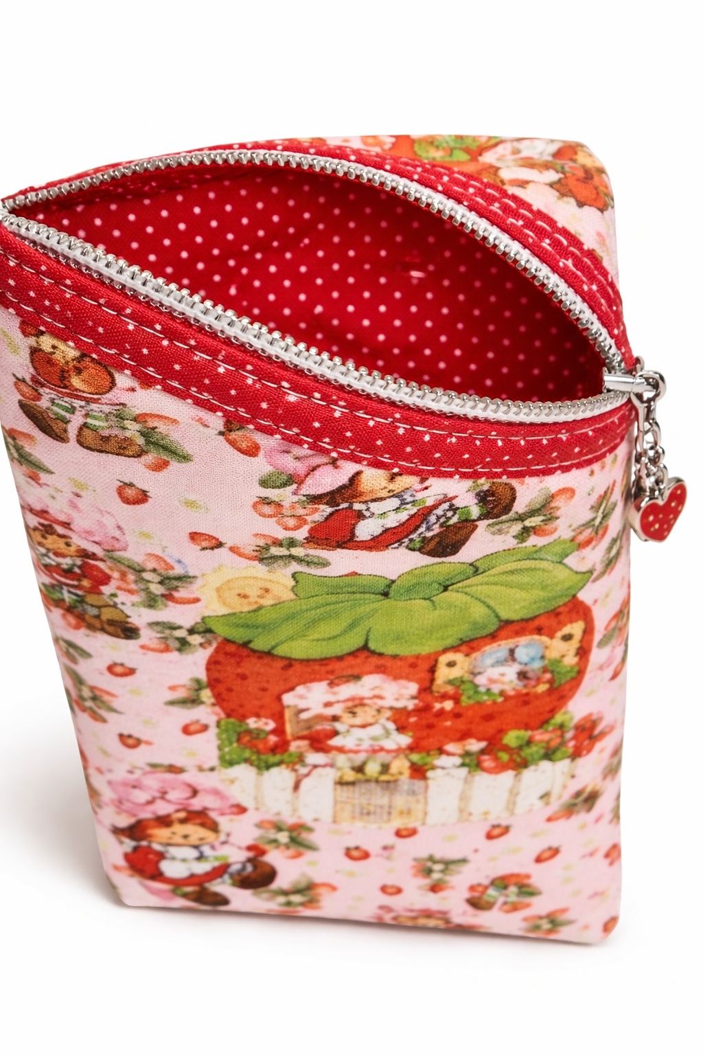 Strawberry Girl Diagonal Zippered Pouch for E-Readers, Tablets, iPads, Sunglasses