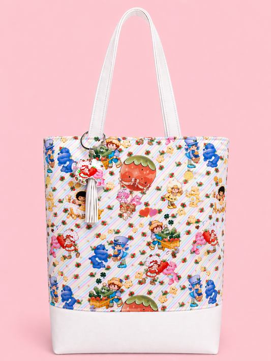 Strawberry Girl Caring Bears Collab Simple Tote Bag
