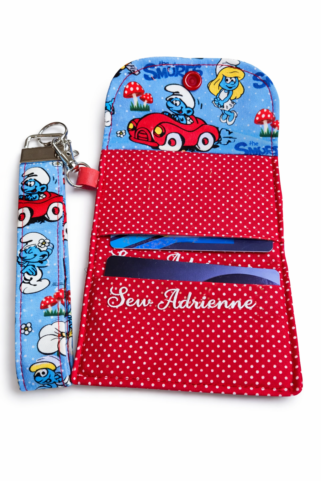 Small Blue Friends Key Fob & Card Holder Set