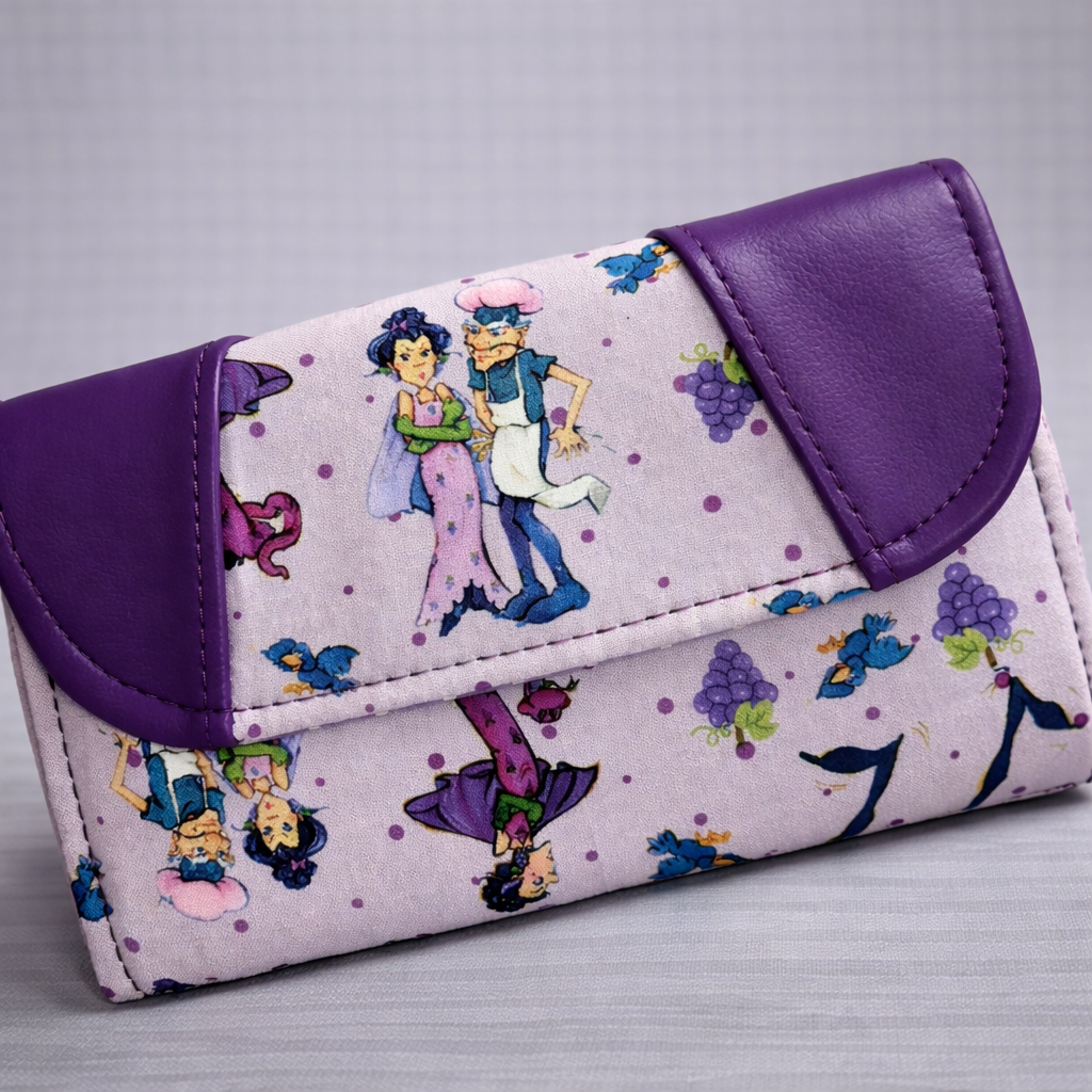 Strawberry Friends Villains Grape Pie Accordion Wallet