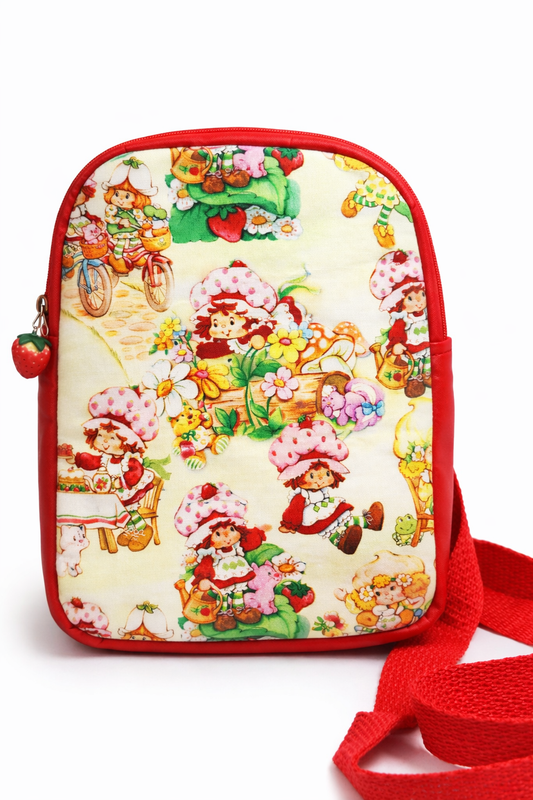 Scented Option! Strawberry Girl Small Backpack Crossbody