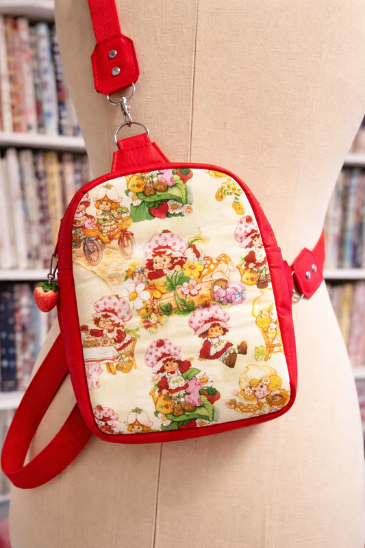 Scented Option! Strawberry Girl Small Backpack Crossbody