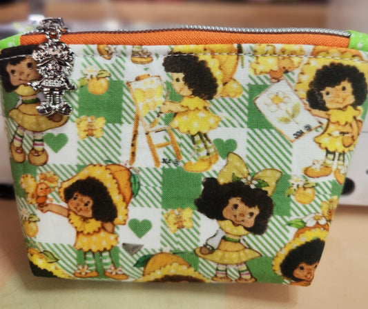80's Orange Girl Squared Zipper Pouch Three Sizes