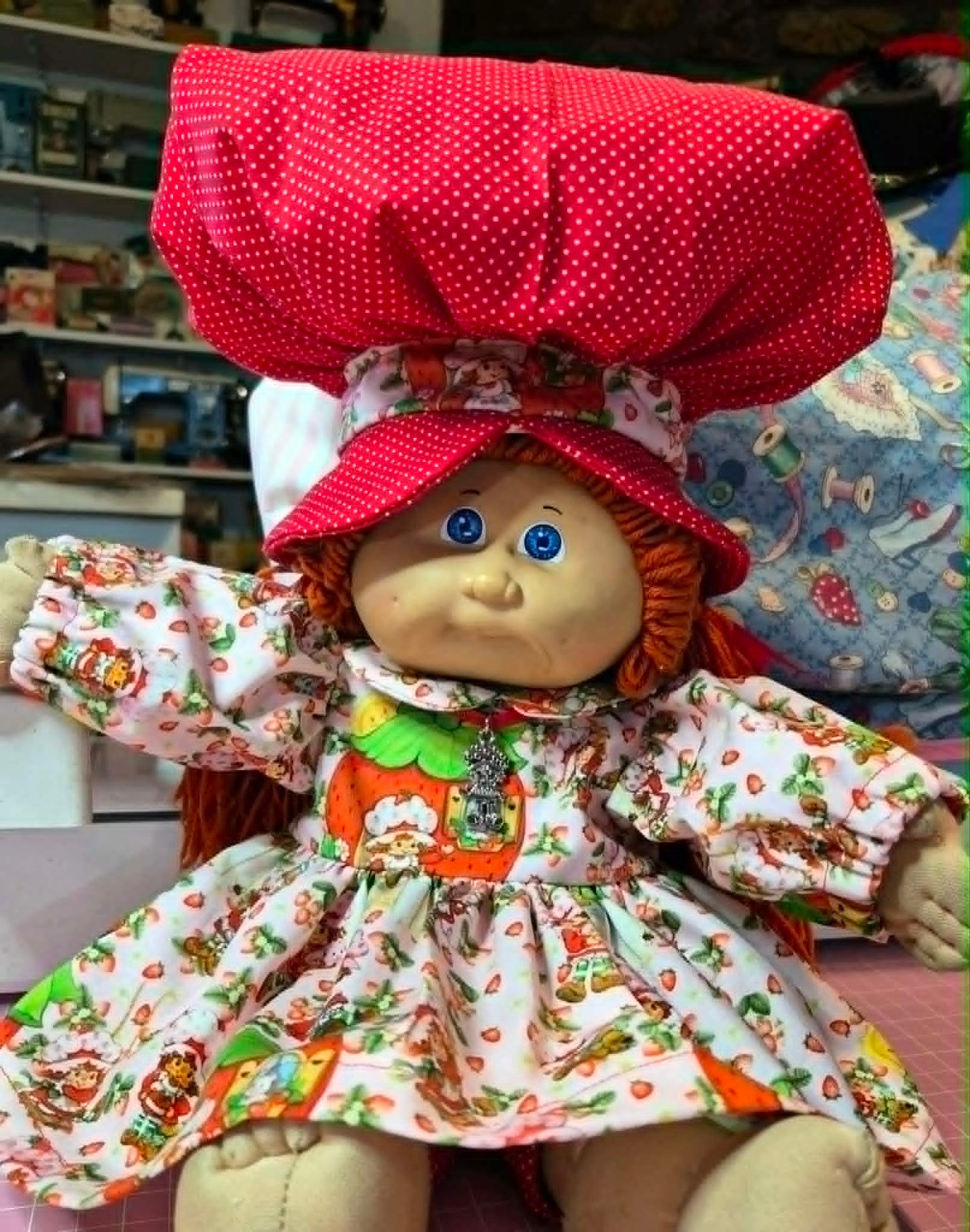 READY TO SHIP! 80's Strawberry Girl Cabbage Patch Kids Dress Set