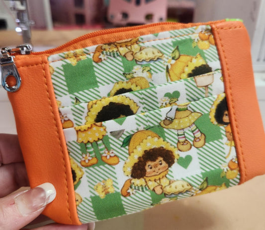 80's Orange Girl Zip-Up Cardholder