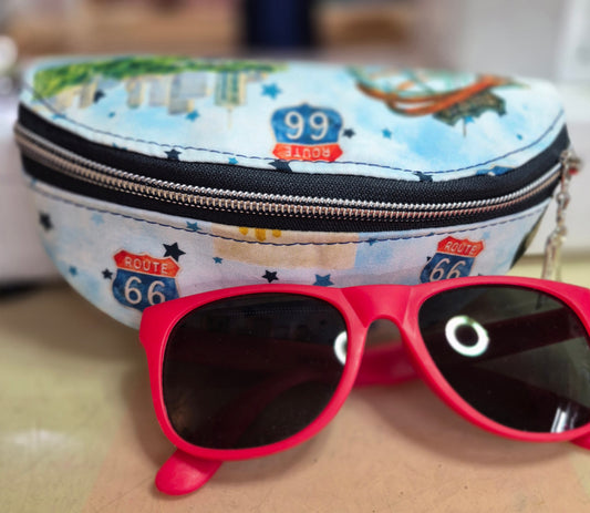 Route 66 Tulsa Icons Zippered Sunglasses Glasses Case